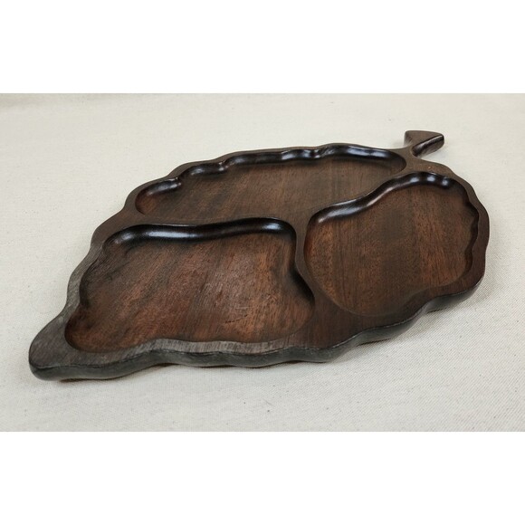 Vintage Cutler International Imperial Kayla Wood Leaf Tray (1950s–1970s) - Picture 4 of 11